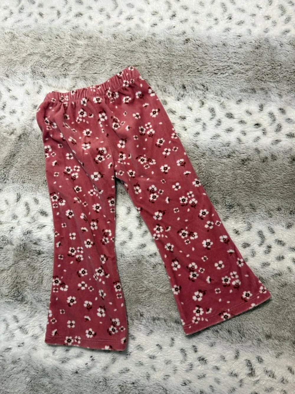 Little Lass pink fleece matching set girls 2T teddy bear floral girlhoodcore